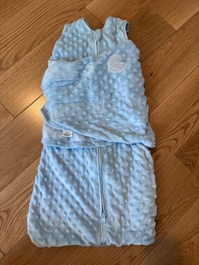 Halo Plush Light Blue Baby Sleep Sack Swaddle